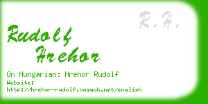 rudolf hrehor business card